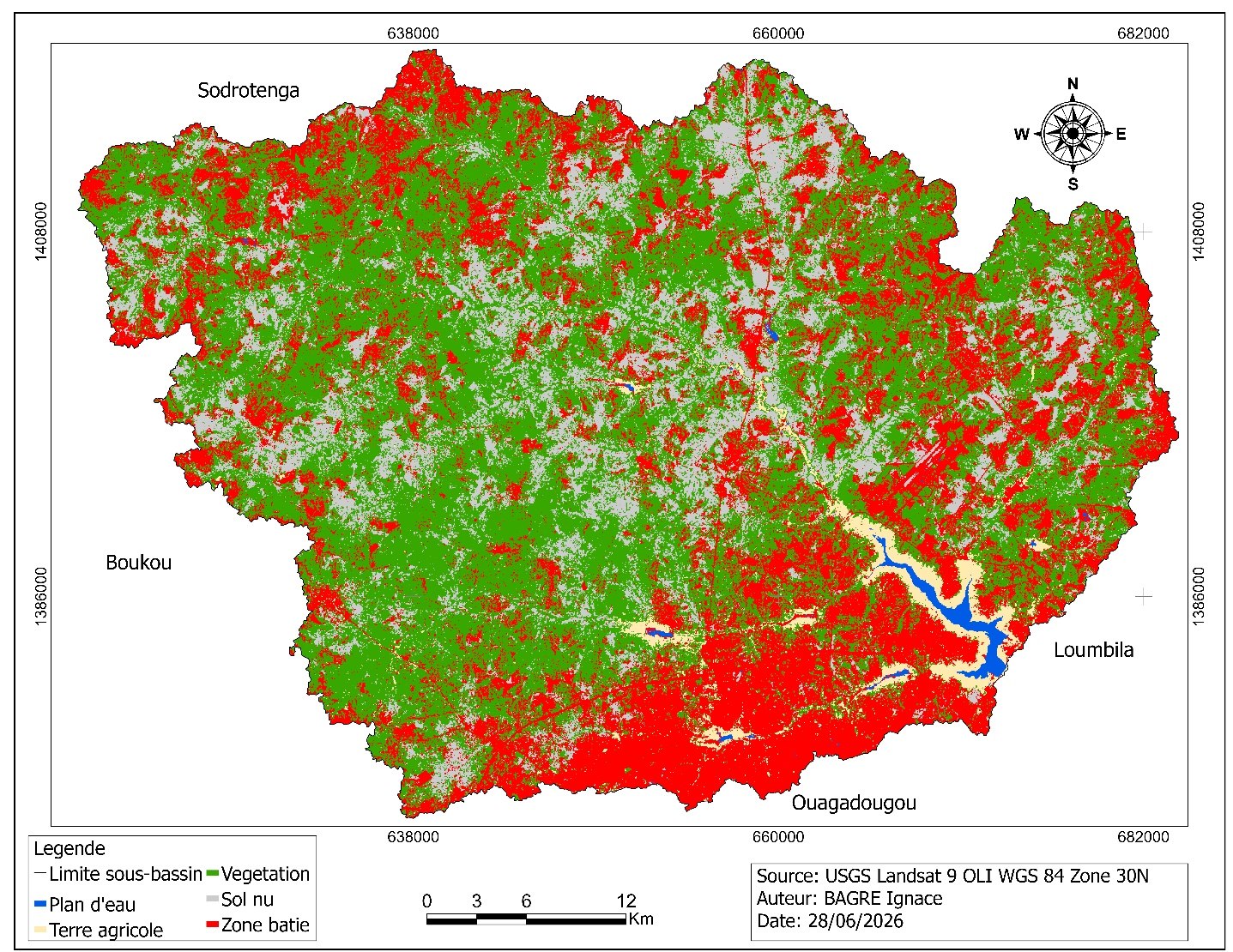 Carte d'occupation du sol du Massili en 2025