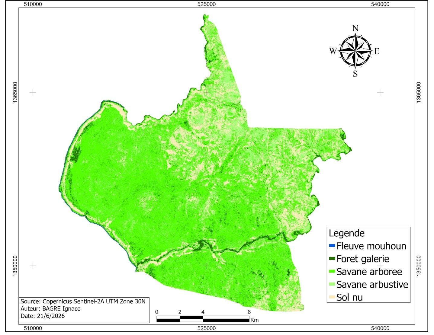 Carte d'occupation du sol 2017